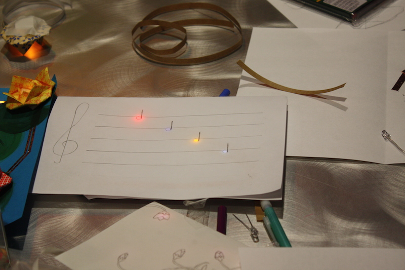 Musically inspired paper circuit